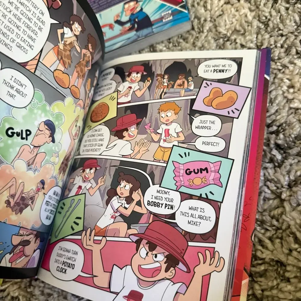 FGTeev lot of 3 Books Graphic Novels Saves the World Out of Time Blasts Off